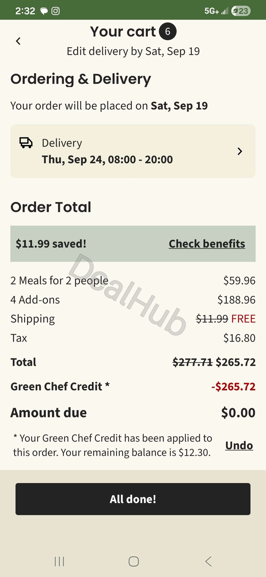Buyer's screenshot