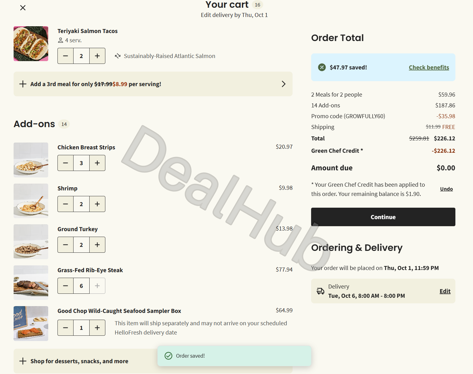 Buyer's screenshot