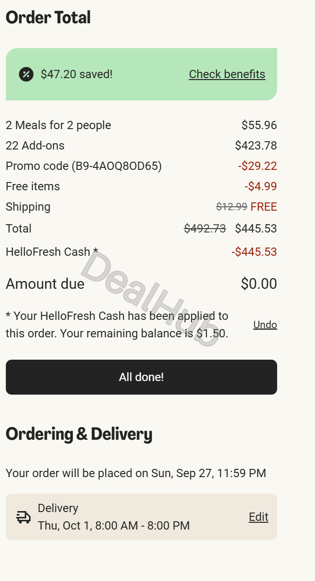 Buyer's screenshot