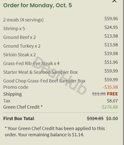 Buyer's screenshot
